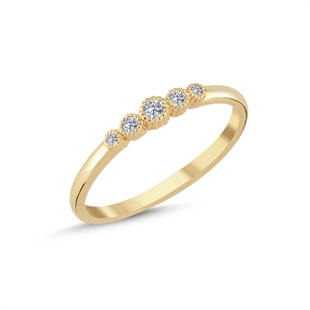 Lily - Ring aus 14 Karat Gold mit Diamanten von insgesamt 0,30 Karat